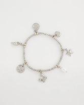 Chico's Online - Beachy Silvertone Stretch Charm Bracelet