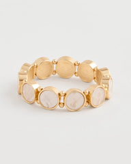 Chico's US - Pearlescent Goldtone Stretch Bracelet