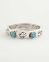 Chico's / Turquoise Mixed Metal Bangle