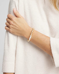 Chico's Outlet - Goldtone Bead Stretch Bracelet