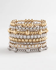 Chico's For Sale - Silver-tone Small Bead Stretch Bracelet