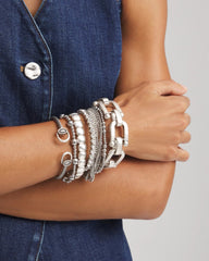 Chico's Discount - Silvertone Stretch Bracelet