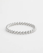 Chico's On Sale - Small Beaded Silver Tone Stretch Bracelet
