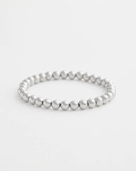 Chico's On Sale - Small Beaded Silver Tone Stretch Bracelet