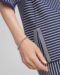 Chico's On Sale - Small Beaded Silver Tone Stretch Bracelet