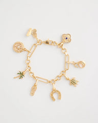 Chico's Sale - Shiny Goldtone Novelty Charm Bracelet