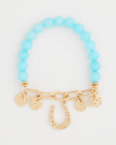 Chico's Outlet - Jade Stone Link Charm Bracelet