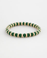 Chico's Green Gold Slice Stretch Bracelet