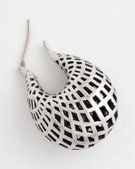 Chico's Online - Silver Lattice Puff Hoop Earrings