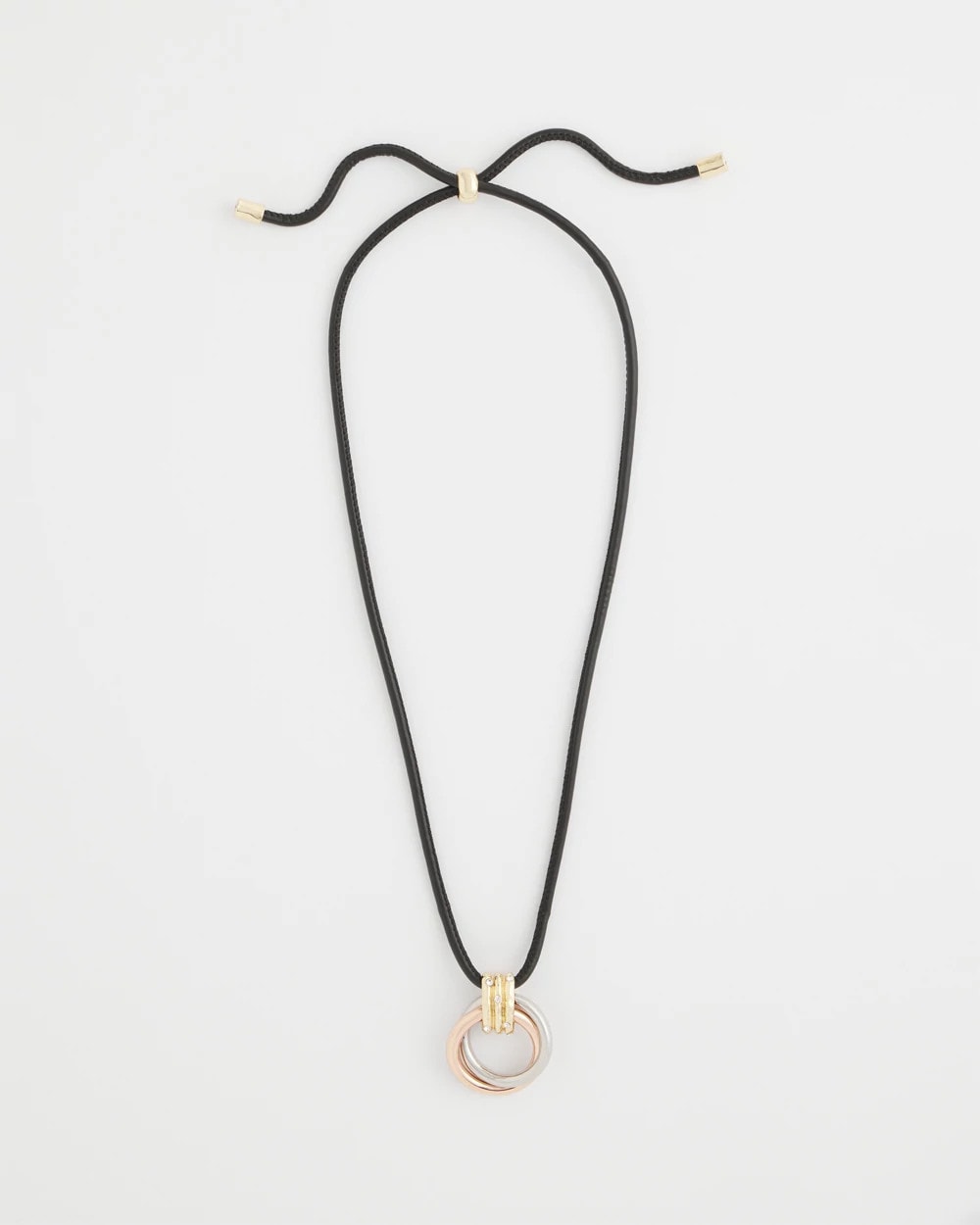 Chico's Online - Adjustable Tri-Tone Pendant Necklace