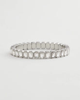 Chico's / Silver Bezel Set Stretch Tennis Bracelet