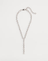Chico's Sale - Bezel Set Silvertone Y-Necklace