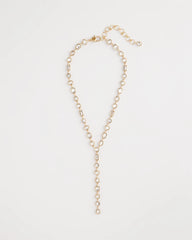 Chico's On Sale - Bezel Set Goldtone Y-Necklace
