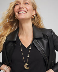 Chico's For Sale - Gold Moon Pendant Necklace