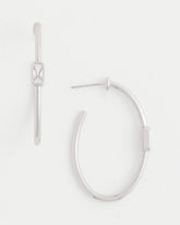 Chico's US - Silver Oval Hoop Earrings