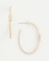 Chico's / Gold Oval Hoop Earrings