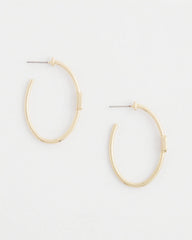 Chico's / Gold Oval Hoop Earrings