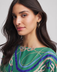 Chico's / Gold Oval Hoop Earrings