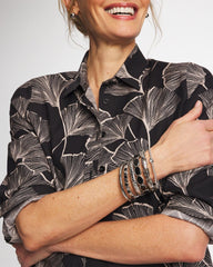 Chico's / Black Mini Circle Stretch Bracelet
