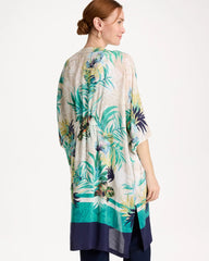 Chico's US - Printed Smocked Long Kimono