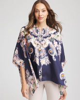 Chico's Outlet - Collarless Floral-Paisley Poncho