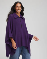 Chico's Online - Rhinestone Zip-Collar Sweater Poncho