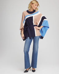 Chico's On Sale - Belted Colorblock Poncho