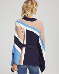 Chico's On Sale - Belted Colorblock Poncho