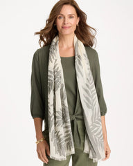 Chico's US - Palm Embroidered Oblong Scarf