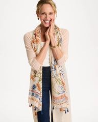 Chico's / Sea Life Tassel Oblong Scarf