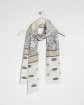 Chico's Sale - Neutral Paisley Polka Dot Oblong Scarf