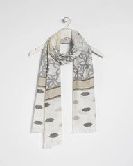 Chico's Sale - Neutral Paisley Polka Dot Oblong Scarf