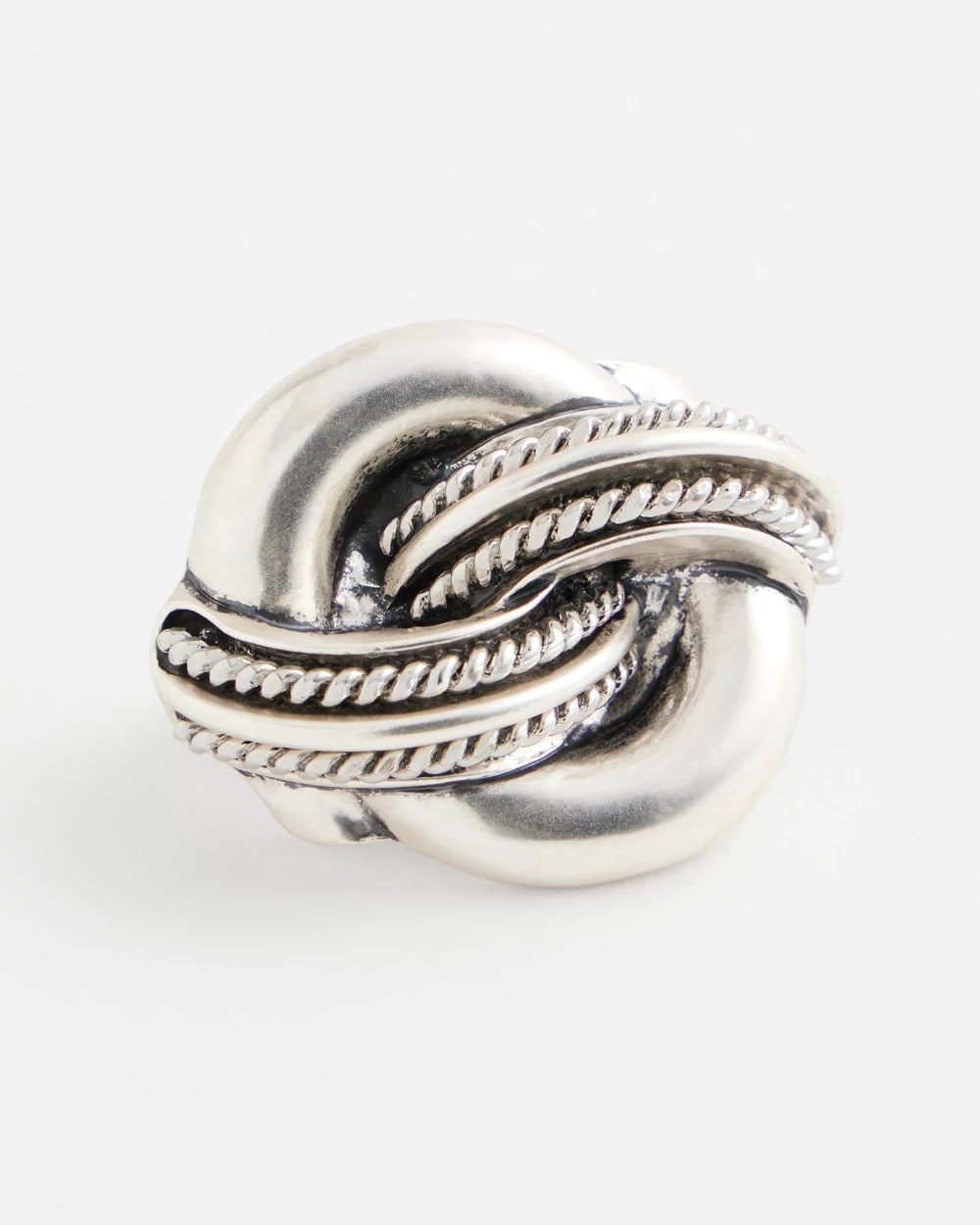 Chico's Outlet - Silvertone Knot Scarf Ring