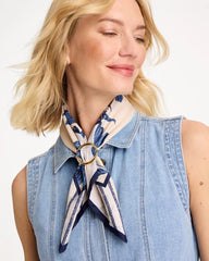 Chico's For Sale - Striped Floral Square Scarf