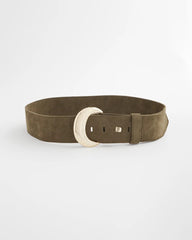 Chico's Outlet - Green Faux Suede Sash Belt