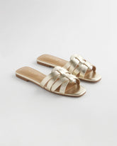 Chico's On Sale - Leather Cassidy Cross-Strap Slide Shoes