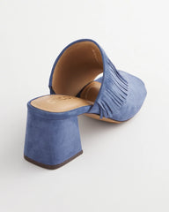 Chico's Sale - Blue Lotus Suede Fringe Block Heels