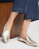 Chico's On Sale - Gold Metallic Leather Loafer