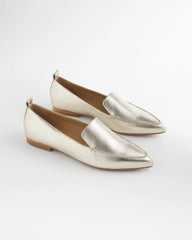 Chico's On Sale - Gold Metallic Leather Loafer