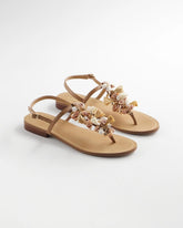 Chico's / Beach Seashell T-Strap Sandals