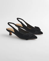 Chico's Sale - Charm Velvet Bow Kitten Heels