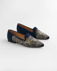 Chico's / Peacock Embroidered Flats