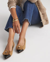 Chico's Discount - Microsuede Ballet Flats