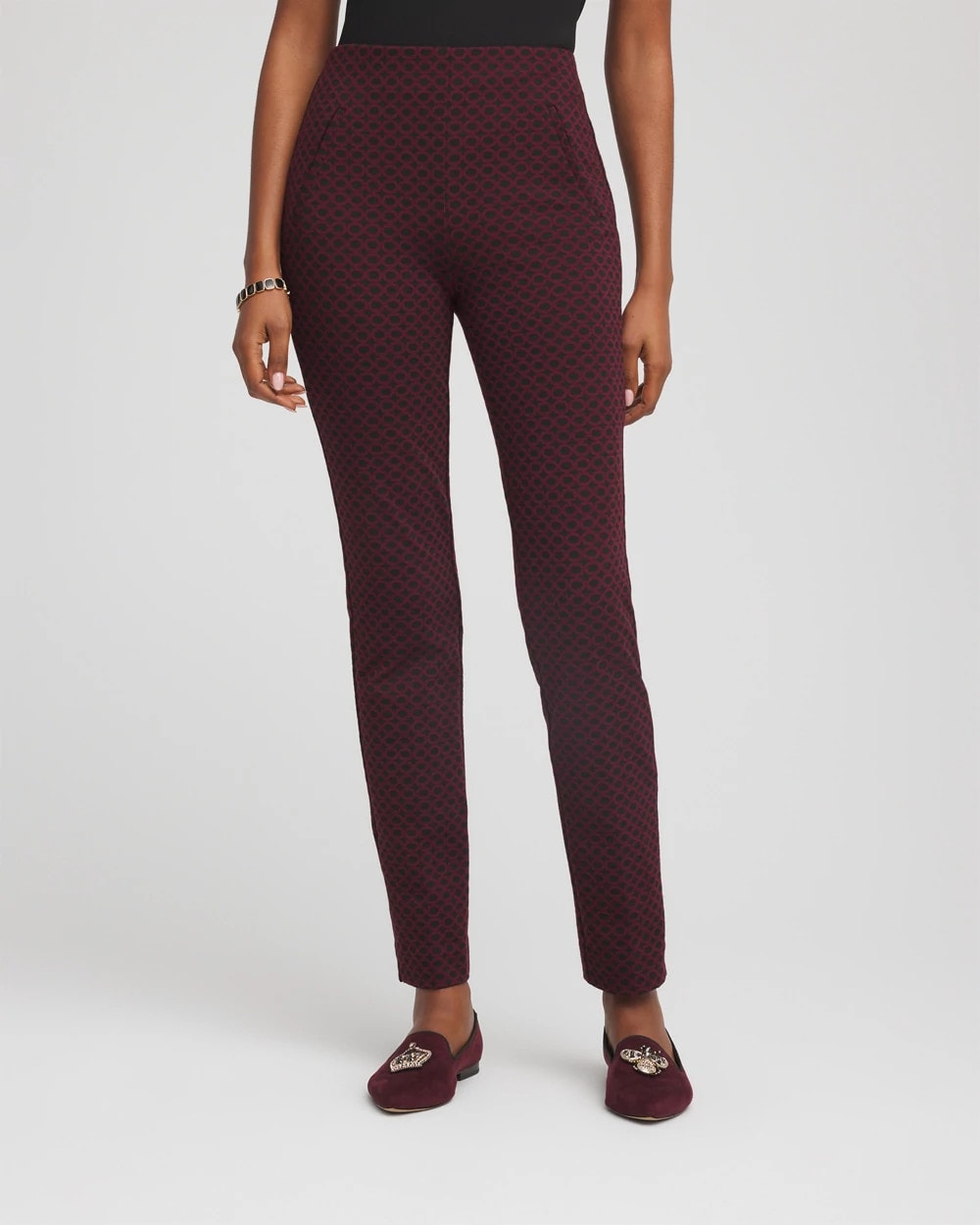 Chico's Online - Circle Jacquard Juliet Slim Ankle Pants