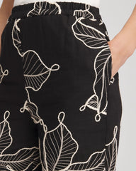 Chico's US - Embroidered Wide-Leg Cropped Pants
