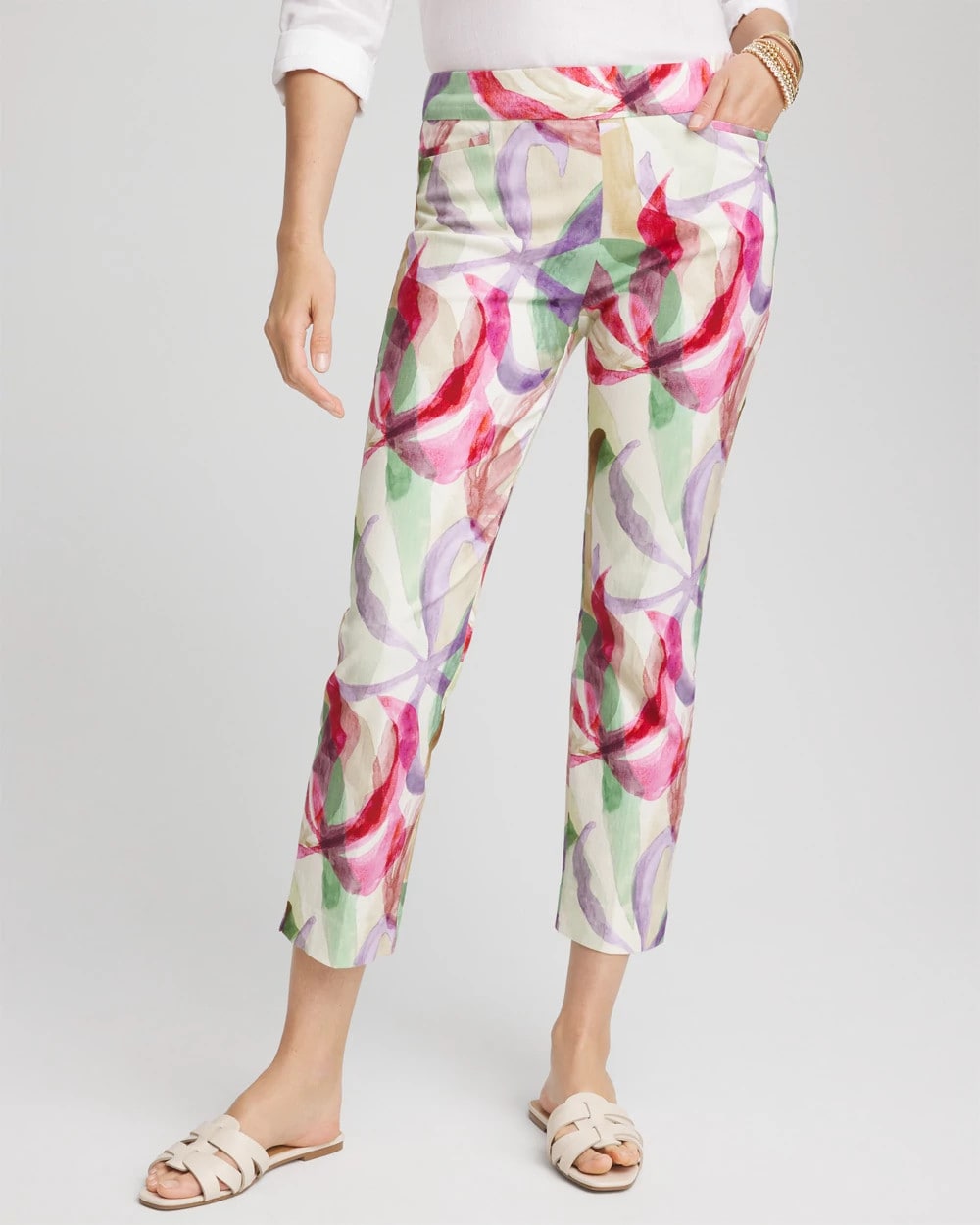 Chico's / Brigitte™ Slub Slim Cropped Pants