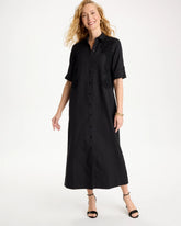 Chico's On Sale - Embellished Linen-Cotton Shirtdress