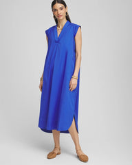 Chico's / Petite Popover Poplin Maxi Dress