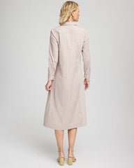Chico's Sale - Vanilla Chai Striped Shirtdress