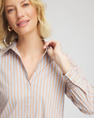 Chico's Sale - Vanilla Chai Striped Shirtdress